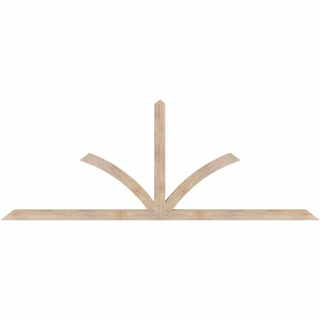 Ekena Millwork Richland Smooth Timber Gable Bracket, Douglas Fir, 108"W x 40"H x 3 1/2"D x 3 1/2"F, 9/12 Pitch GBW108X40X0404RIC00SDF